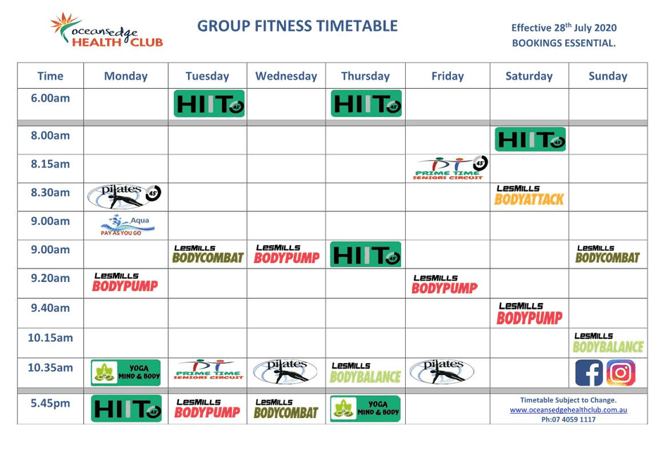 Timetable